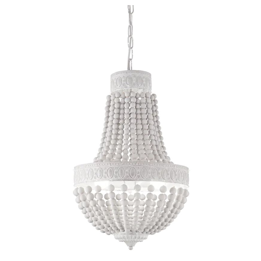 Ideal Lux - Sietynas, kabinamas ant grandinės MONET 6xE14/40W/230V diametras 50 cm kanapė/balta