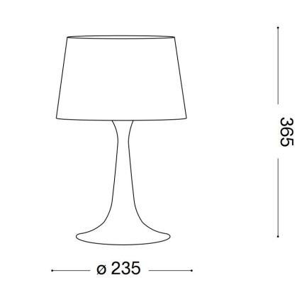 Ideal Lux - Stalinis šviestuvas 1xE27/60W/230V