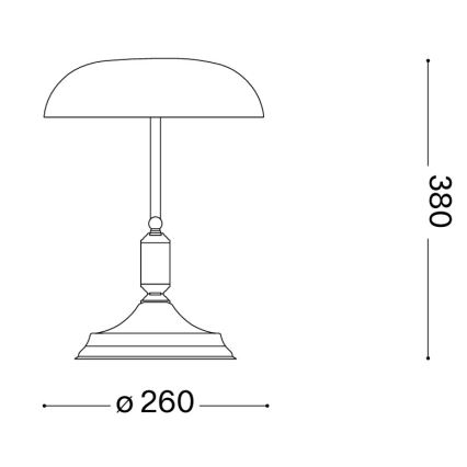 Ideal Lux - Stalinis šviestuvas 1xE27/60W/230V žalvaris