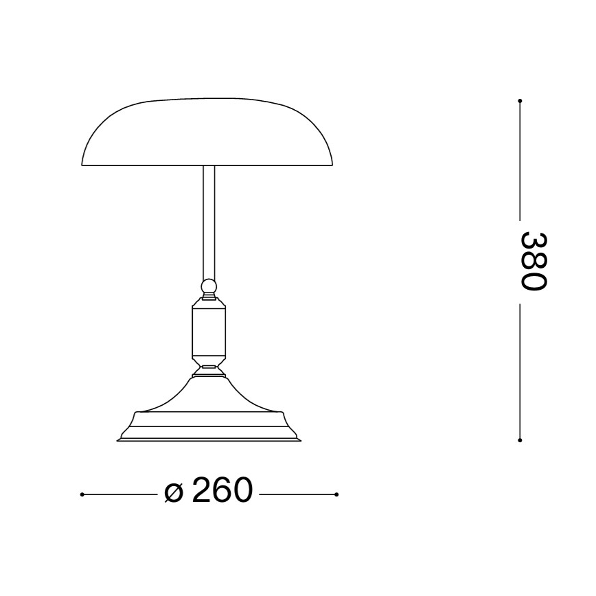 Ideal Lux - Stalinis šviestuvas 1xE27/60W/230V žalvaris