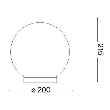 Ideal Lux - Stalinis šviestuvas CARTA 1xE27/25W/230V diametras 20 cm balta