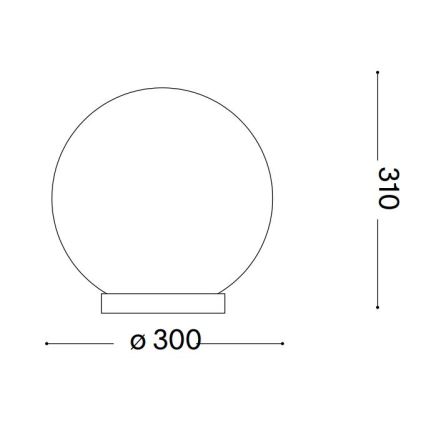 Ideal Lux - Stalinis šviestuvas CARTA 1xE27/25W/230V diametras 30 cm balta