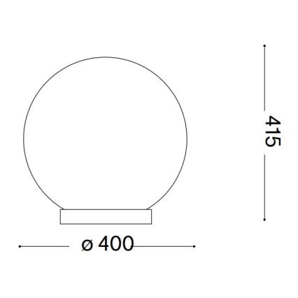 Ideal Lux - Stalinis šviestuvas CARTA 1xE27/25W/230V diametras 40 cm balta