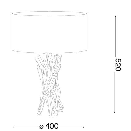 Ideal Lux - Stalinis šviestuvas DRIFTWOOD 1xE27/60W/230V gvajavos