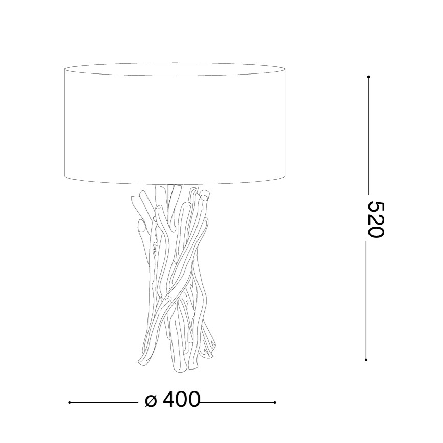 Ideal Lux - Stalinis šviestuvas DRIFTWOOD 1xE27/60W/230V gvajavos