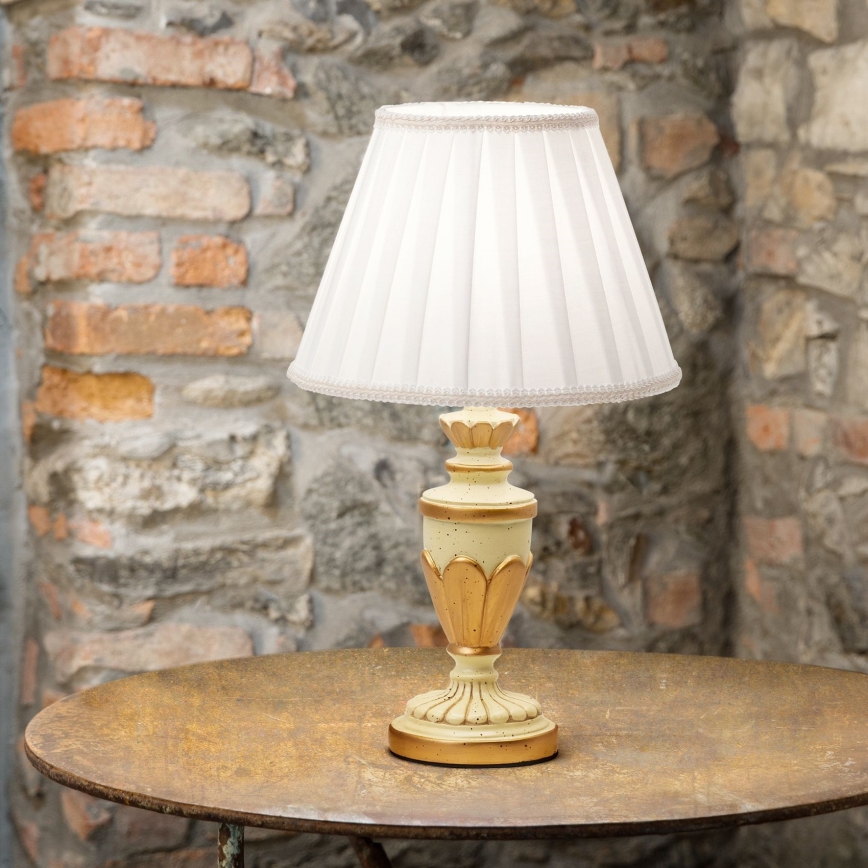 Ideal Lux - Stalinis šviestuvas FIRENZE 1xE14/40W/230V balta/auksas