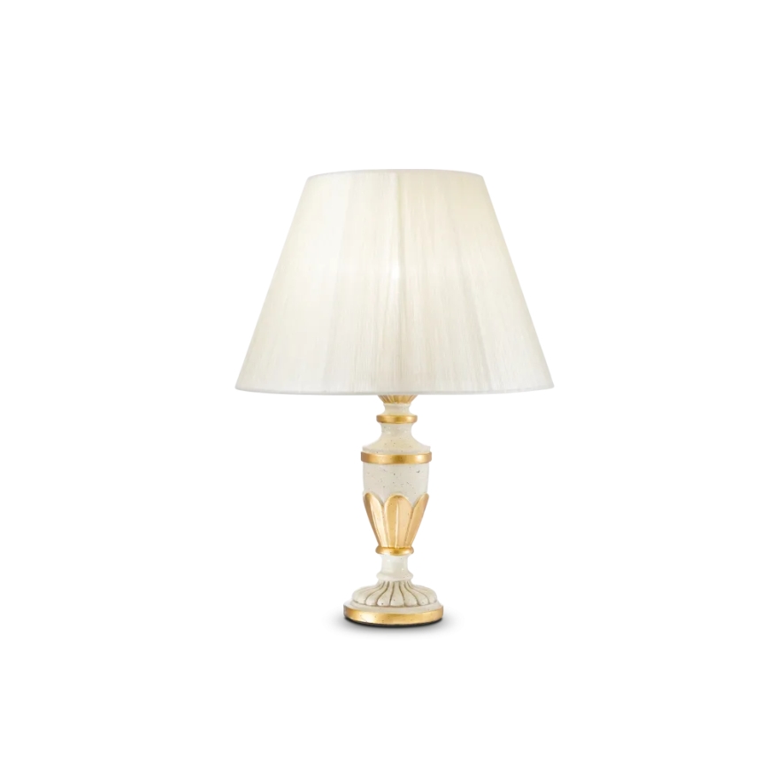 Ideal Lux - Stalinis šviestuvas FIRENZE 1xE14/40W/230V balta/auksas