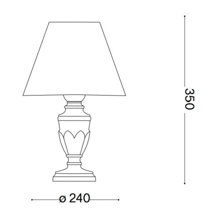 Ideal Lux - Stalinis šviestuvas FIRENZE 1xE14/40W/230V balta/auksas