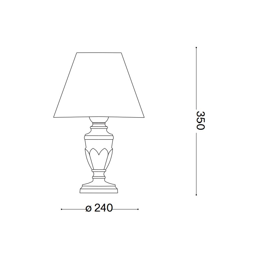 Ideal Lux - Stalinis šviestuvas FIRENZE 1xE14/40W/230V balta/auksas