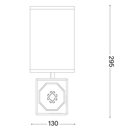 Ideal Lux - Stalinis šviestuvas KALI 1xE14/40W/230V balta/pilka
