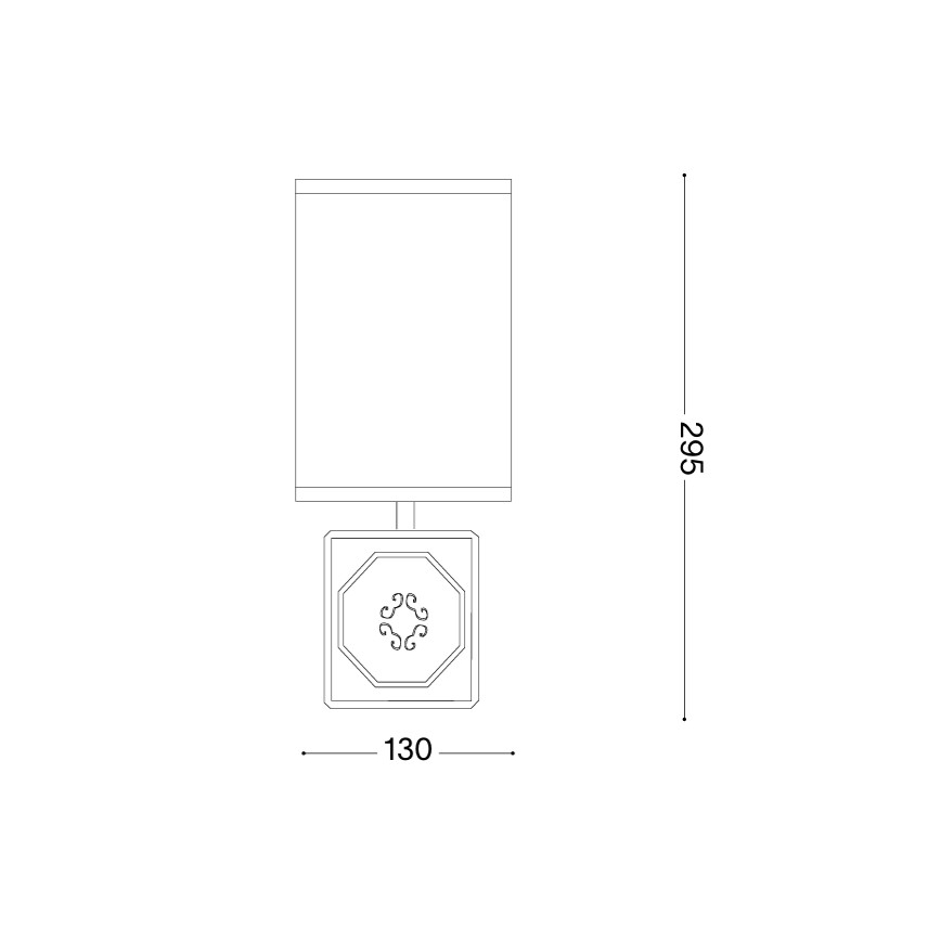 Ideal Lux - Stalinis šviestuvas KALI 1xE14/40W/230V balta/pilka