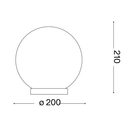Ideal Lux - stalinis šviestuvas MAPA 1xE27/42W/230V skersmuo 20 cm baltas
