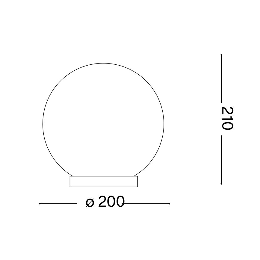 Ideal Lux - stalinis šviestuvas MAPA 1xE27/42W/230V skersmuo 20 cm baltas