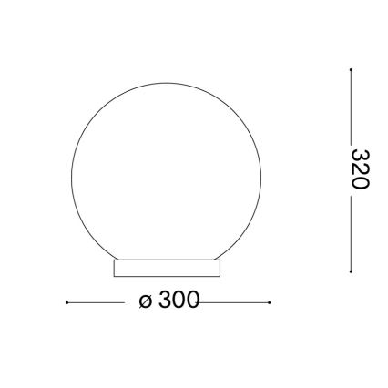 Ideal Lux - Stalinis šviestuvas MAPA 1xE27/42W/230V skersmuo 30 cm baltas