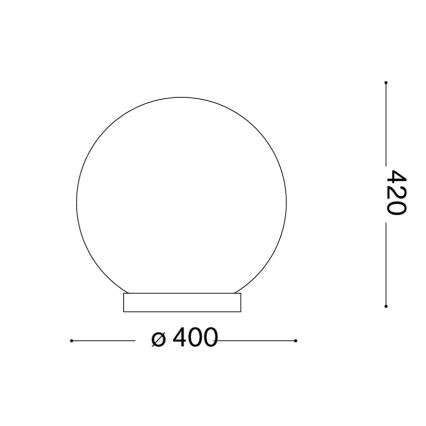 Ideal Lux - stalinis šviestuvas MAPA 1xE27/42W/230V Ø 40 cm, baltas