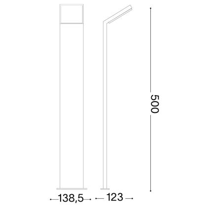 Ideal Lux - STYLE LED lauko šviestuvas LED/8,5W/230V 3000K 50 cm CRI 90 IP54 rudas