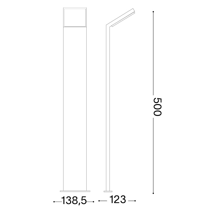 Ideal Lux - STYLE LED lauko šviestuvas LED/8,5W/230V 3000K 50 cm CRI 90 IP54 rudas