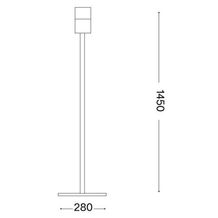 Ideal Lux - Šviestuvo koja KOMPLEKTAS UP 1xE27/42W/230V blizgus chromas
