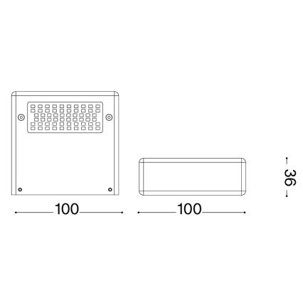 Ideal Lux - TAB LED sieninis šviestuvas, 24W/230V, CRI 90, žalvaris