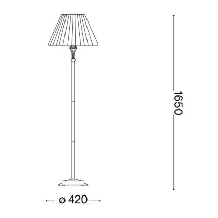 Ideal Lux - Toršeras FIRENZE 1xE14/40W/230V balta/auksas