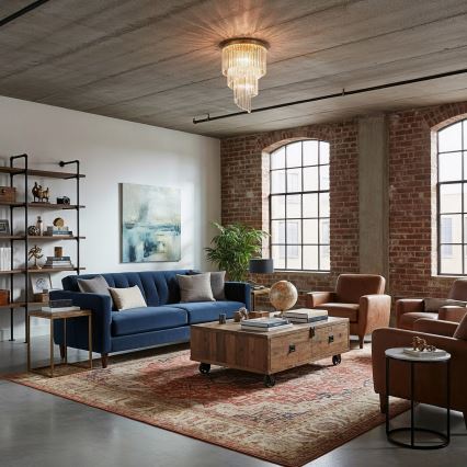 Ideal Lux - Tvirtinamas krištolinis sietynas CARLTON 12xE14/40W/230V diametras 50 cm auksas