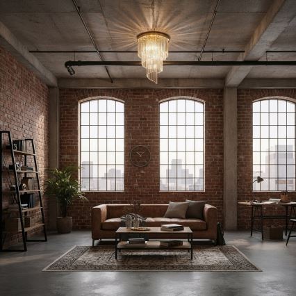 Ideal Lux - Tvirtinamas krištolinis sietynas CARLTON 12xE14/40W/230V diametras 50 cm auksas