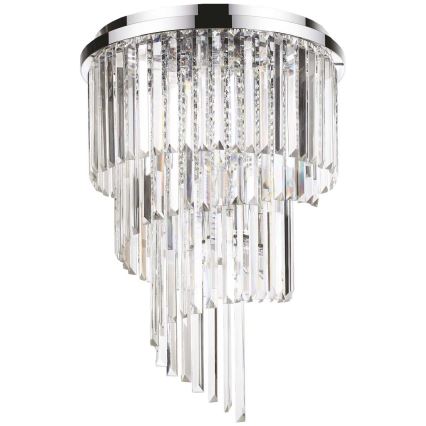 Ideal Lux - Tvirtinamas krištolinis sietynas CARLTON 12xE14/40W/230V diametras 50 cm blizgus chromas