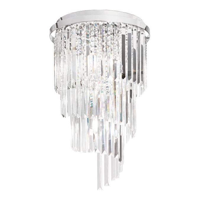Ideal Lux - Tvirtinamas krištolinis sietynas CARLTON 8xE14/40W/230V diametras 40 cm blizgus chromas