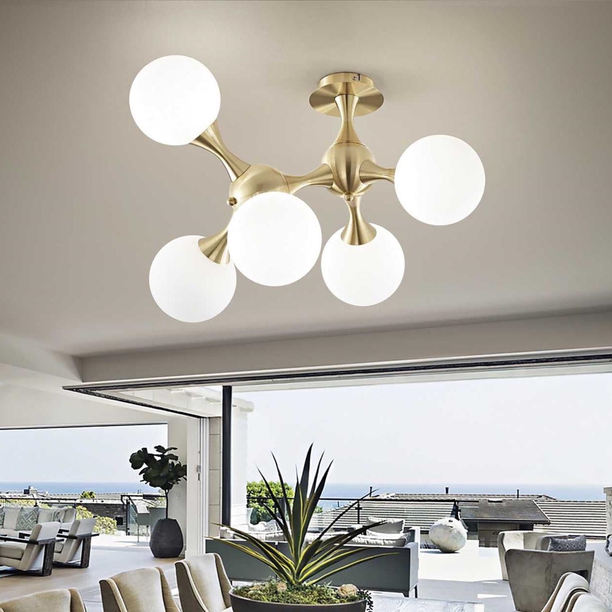 Ideal Lux - Tvirtinamas sietynas NODI 5xE14/28W/230V žalvaris