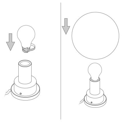 Ideal Lux - universalus pakaitinis MAPA stiklas E27, skersmuo 20 cm, baltas