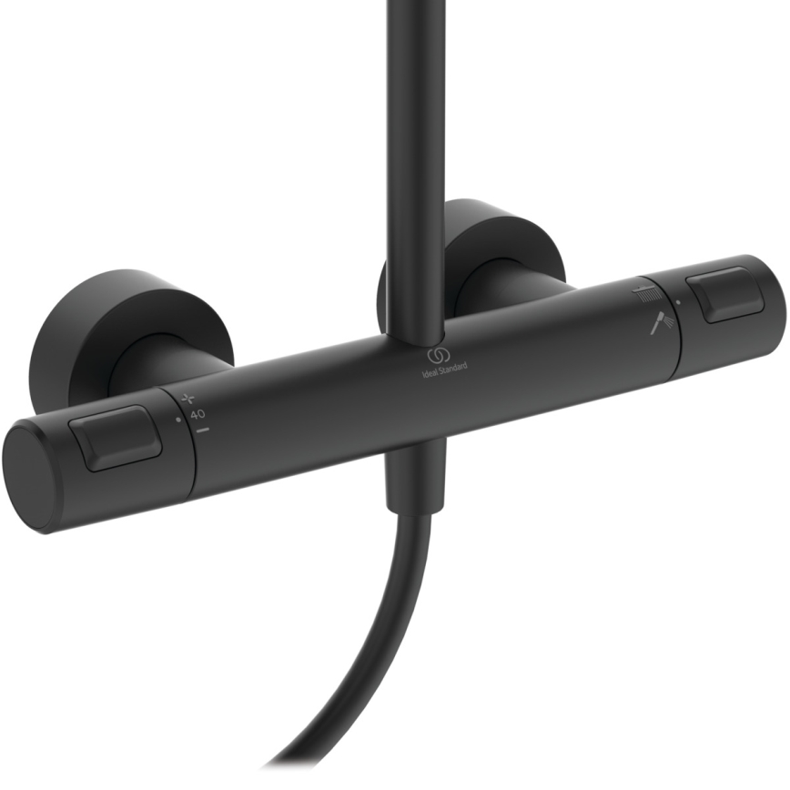 Ideal Standard A7545XG - dušo komplektas su termostatiniu maišytuvu CERATHERM T25 matinė juoda