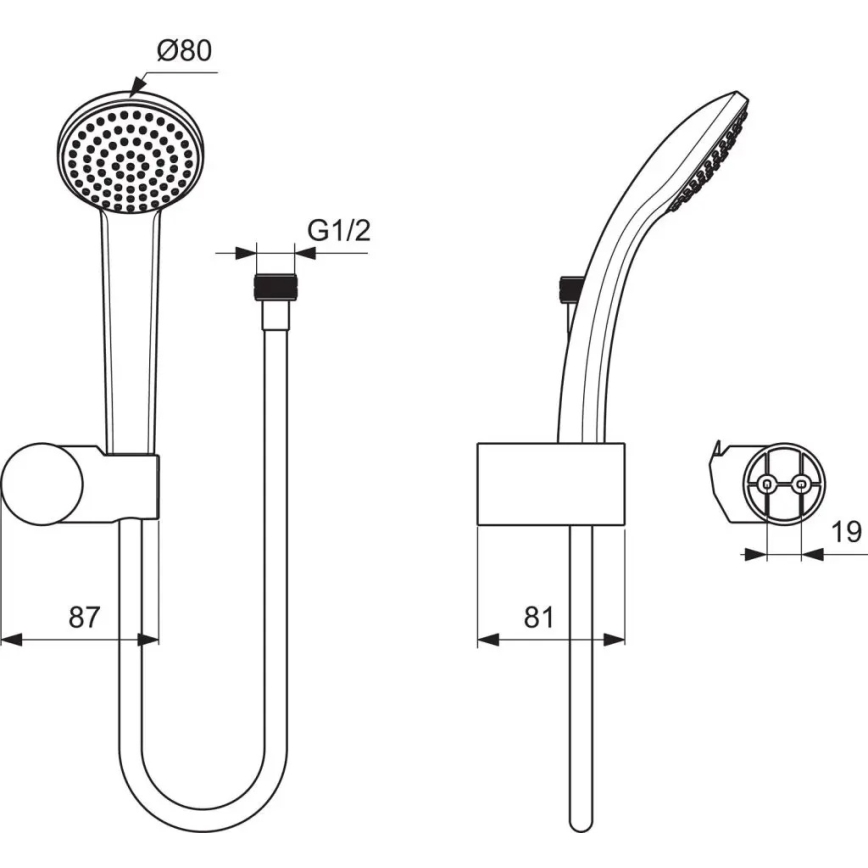 Ideal Standard B9506AA - Dušo komplektas IDEALRAIN blizgus chromas