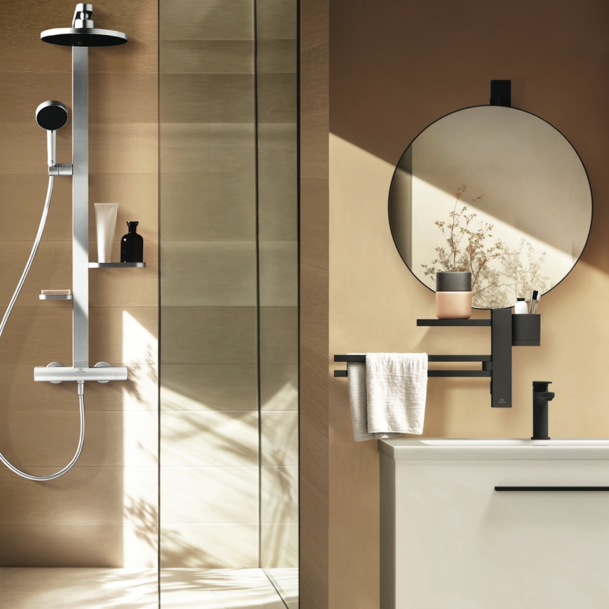 Ideal Standard BD583SI - dušo rinkinys su termostatiniu maišytuvu CERATHERM ALU+ matinis chromas