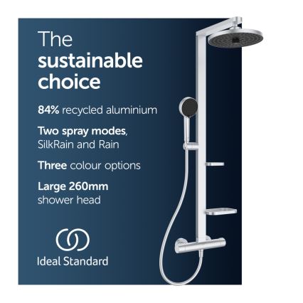 Ideal Standard BD583SI - dušo rinkinys su termostatiniu maišytuvu CERATHERM ALU+ matinis chromas