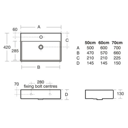 Ideal Standard K077701 - Pakabinamas praustuvas STRADA 50x42 cm keramika/balta
