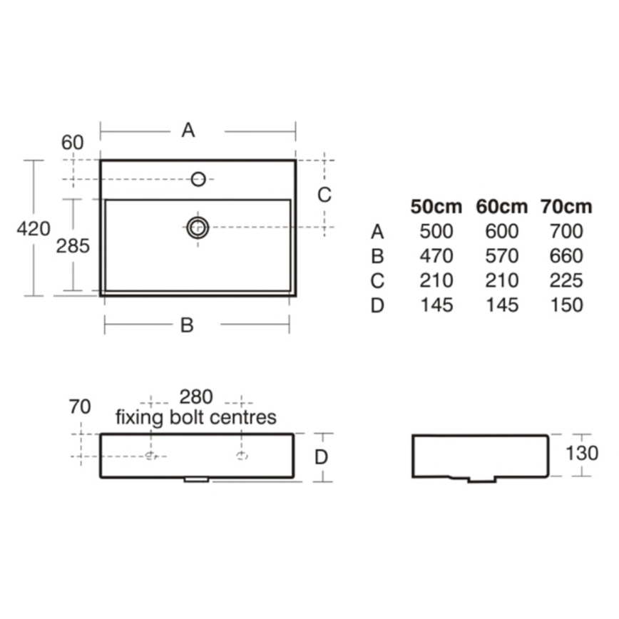 Ideal Standard K077701 - Pakabinamas praustuvas STRADA 50x42 cm keramika/balta
