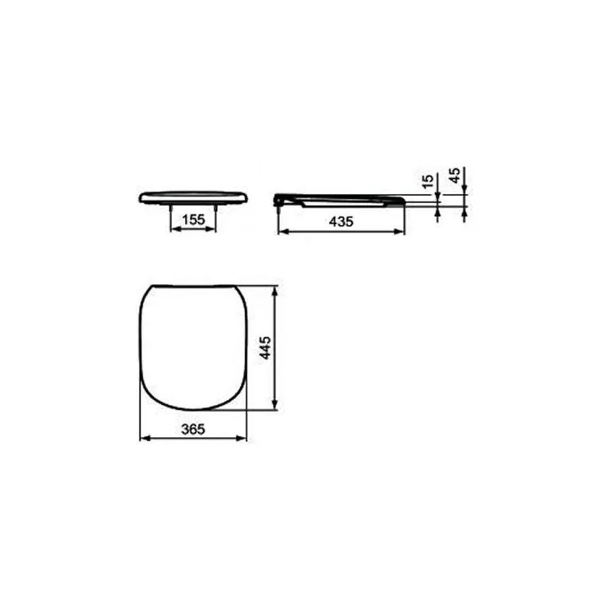 Ideal Standard T352901 - Tualeto sėdynė SoftClose TESI, balta