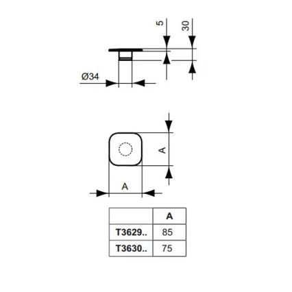 Ideal Standard T3629AA - praustuvo uždarymas CLICK-CLACK 8,5 cm, blizgus chromas