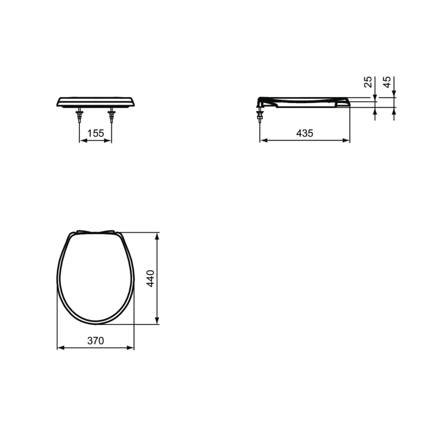 Ideal Standard W303001 - Tualeto sėdynė SoftClose balta