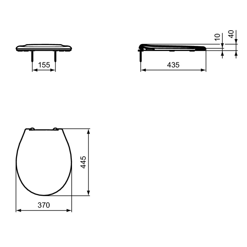 Ideal Standard W835001 - baltos spalvos tualeto sėdynė