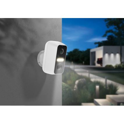Išmanioji lauko kamera su judesio jutikliu 2K 9600 mAh IP65 Wi-Fi Tuya balta