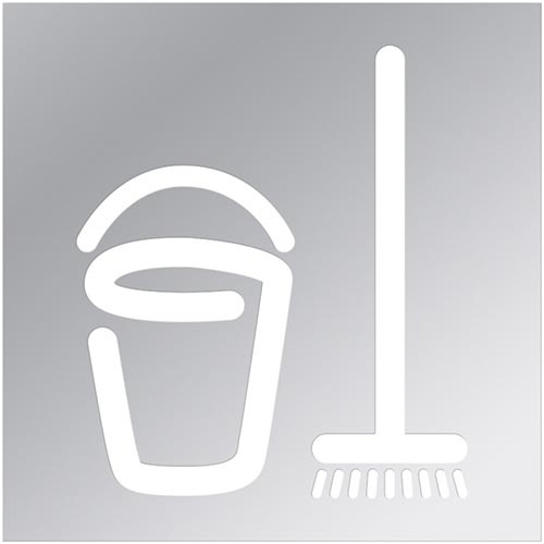 Ikona - Valymo patalpa 12x12 cm nerūdijančio plieno/sidabrinė