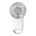Įkraunamas kišeninis ventiliatorius 3W/5V, 300 mAh, baltas