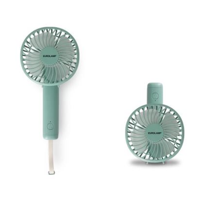 Įkraunamas kišeninis ventiliatorius 5 W/5 V, 1200 mAh, khaki