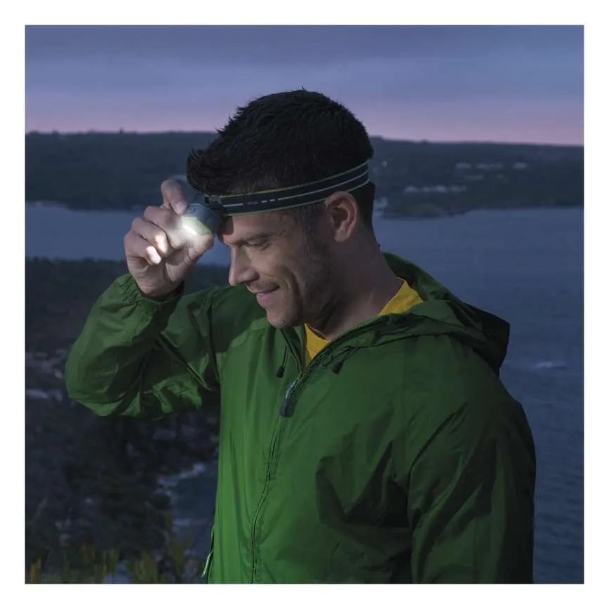 Įkraunamas LED galvos žibintas LED/USB 1600 mAh IPX6