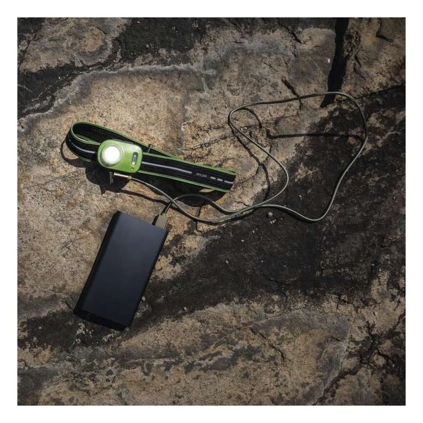 Įkraunamas LED galvos žibintas LED/USB 1600 mAh IPX6