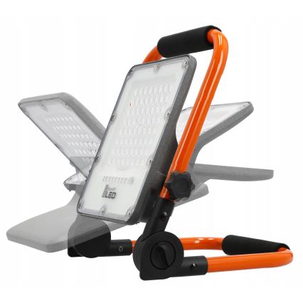 Įkraunamas LED prožektorius su stovu LED/100W/3,2V 5000K 5000 mAh IP65 oranžinis