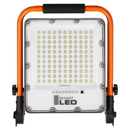 Įkraunamas LED prožektorius su stovu LED/50W/3,2V 4500K 5000 mAh IP65 oranžinis