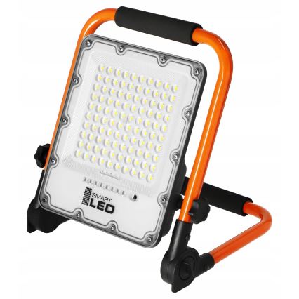 Įkraunamas LED prožektorius su stovu LED/50W/3,2V 4500K 5000 mAh IP65 oranžinis