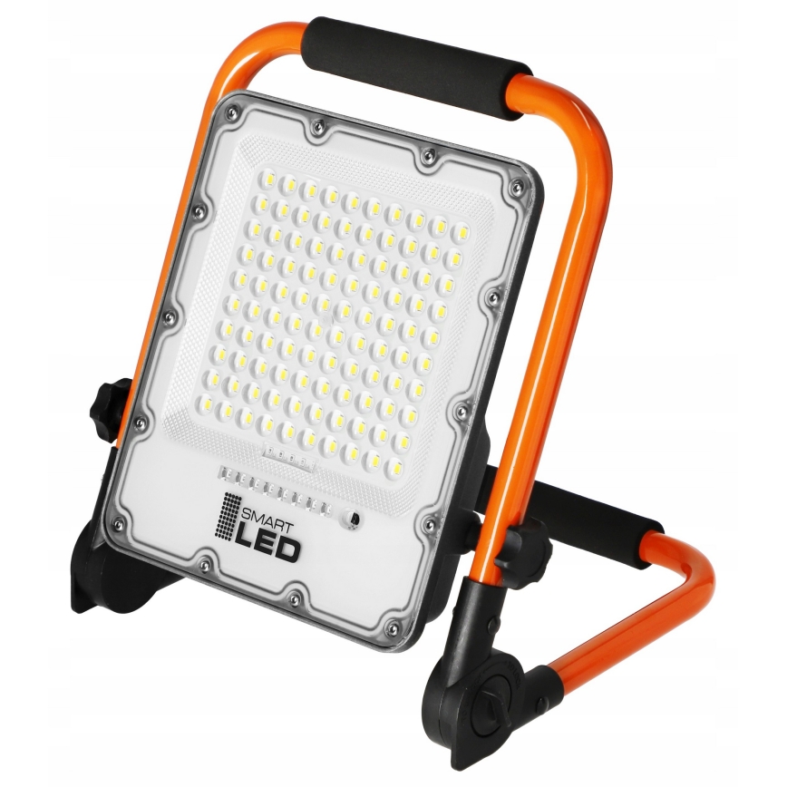 Įkraunamas LED prožektorius su stovu LED/50W/3,2V 4500K 5000 mAh IP65 oranžinis